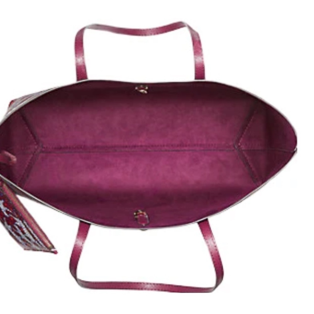 Kate Spade Purple Molly Panther Dot Large Tote, Radicchio(first seen in 2019)‍‍ - Picture 2 of 6